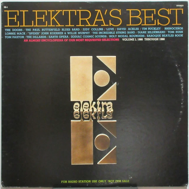 ELEKTRA'S BEST 1968 Promo Only LP Set LOVE Doors TIM BUCKLEY Butterfield ACKLES