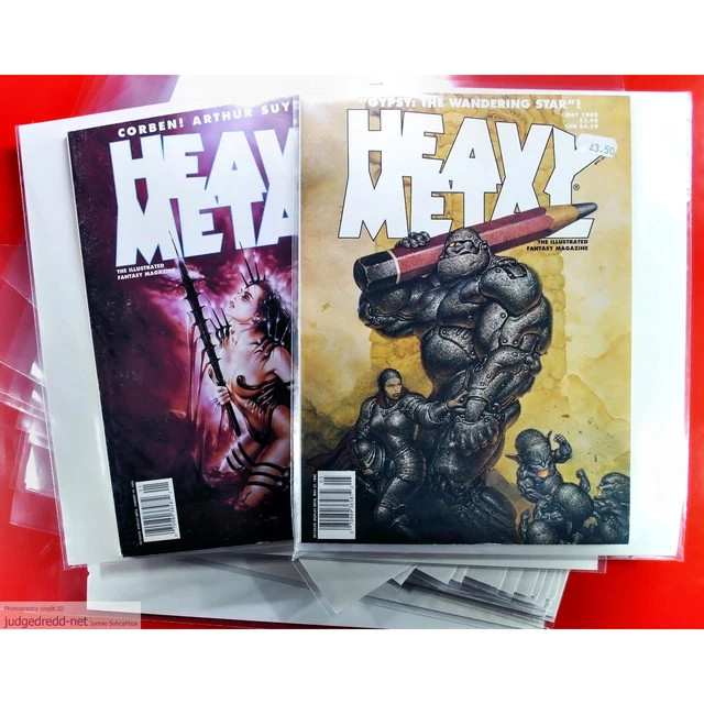 10 HEAVY METAL MAGAZINE Bags Sleeves and Boards Size2 [Available Now