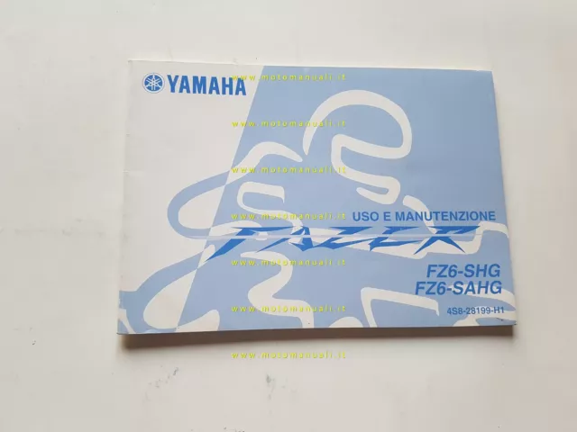 Yamaha FZ6 FAZER 4S8 2007 manuale uso manutenzione originale ITALIANO