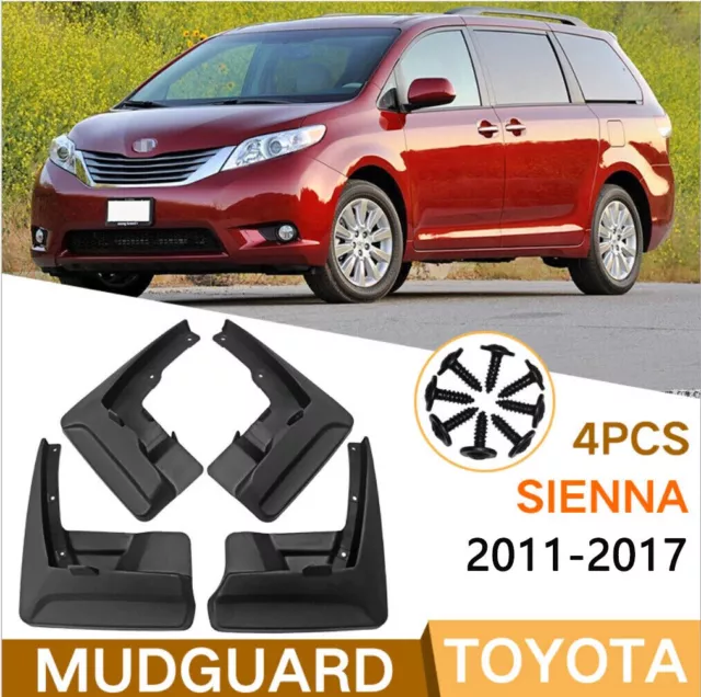 Front Rear Mudflaps Mud Flaps Splash Guards Mudguard For Toyota Sienna 2011-2017