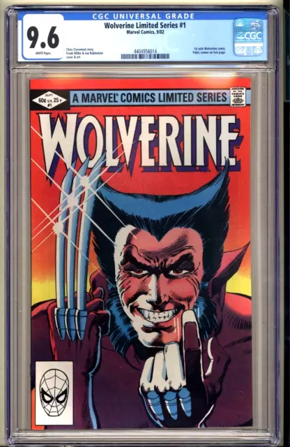 Wolverine Limited Series #1 CGC 9.6 WP NM+ Marvel Comics 1982 Frank Miller X-Men