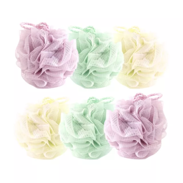 Set 6 spugne bagno Luffa in 3 colori - peeling e lavaggio corpo per home spa