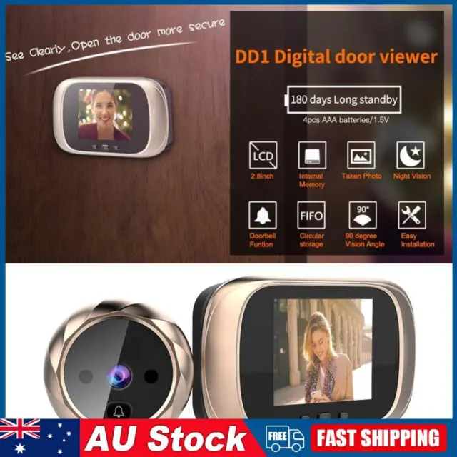 DD1 2.8 inch Screen Digital Doorbell Electronic Door Peephole Camera Door Bells