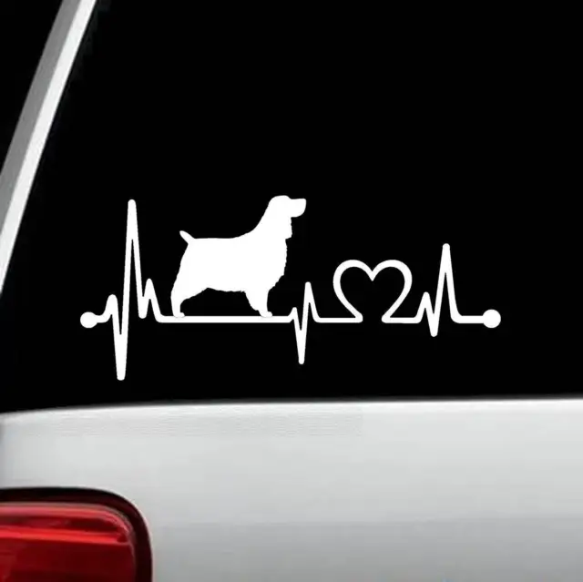 English Springer Spaniel Heartbeat Dog Decal Sticker BG102 Auto Window Art