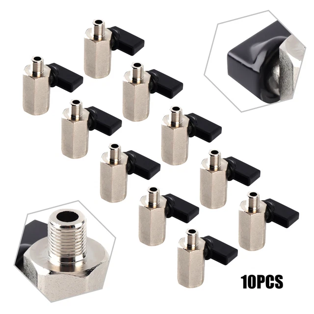 1/8inch Mini Ball Valve Shut Off Valve Brass Body Air Gas Fuel Pipe Fitting Port