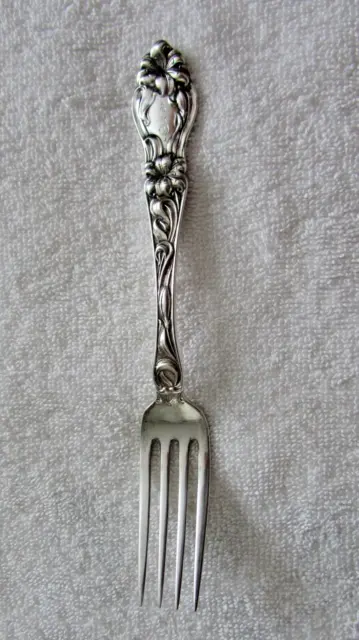 Lily Floral Frank Whiting Sterling Silver Dinner Fork c 1910