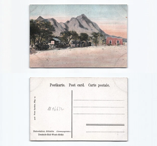 (n16632)   Ansichtskarte Abbabis Genesungsheim und Bahnhof Deutschsüdwestaf
