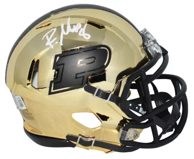 Raheem Mostert Autographed Purdue Boilermakers Chrome Mini Helmet Beckett