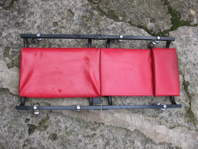Rollbrett Werkstatt Garage 6 Lenkrollen klappbar Bezug rot