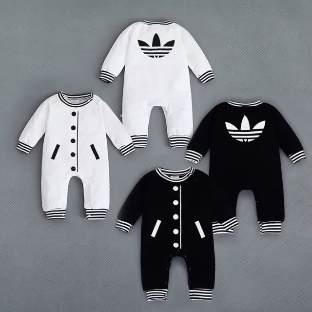 Newborn Baby Infant Boy Girl Geometric Romper Jumpsuit Bodysuit Clothes Outfits