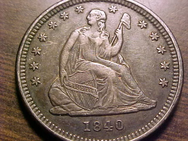 1840 O Seated Liberty Quarter NICE XF  ORIGINAL , ONLY 43 THOUSAND MINTED !