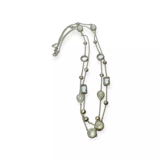 Ippolita Sterling 925 Silver Rock Candy Quartz Station Necklace 42 in