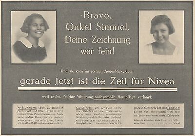 Werbung Oldtimer NIVEA Y8489 Crème Nivea 1938 Old Werbung 