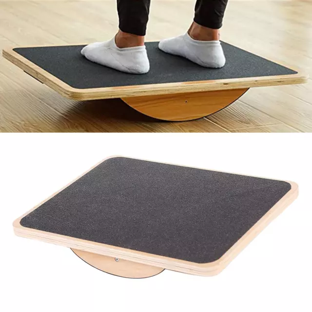 Wooden Balance Board Non- Wobble Core Trainer with 360 Rotation for