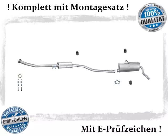 Auspuffanlage für Citroen Berlingo 1.1, 1.4, 1.6 BJ.00-08 Auspuff Montagesatz