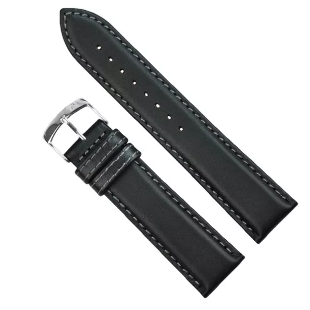 Sangle Morellato Montre Band en Cuir Veau Résistant À L'Eau Noir 14 16 18 20 MM