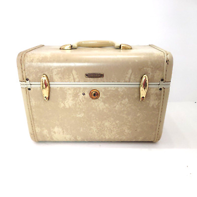 Vintage Samsonite Schwayder Brothers Marble Vanity Case Luggage 13x8x9