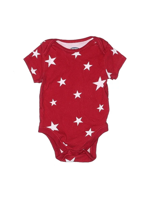 Old Navy Girls Red Short Sleeve Bodysuit 3-6 Months
