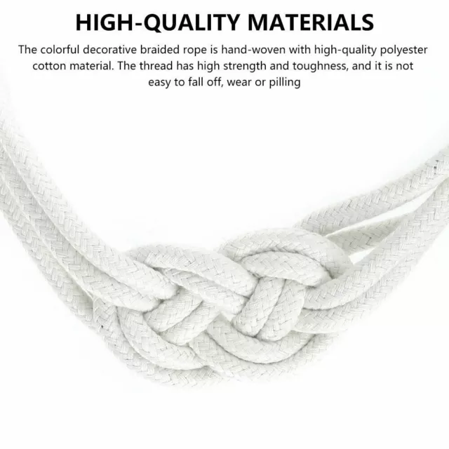 1Pair Curtain Tie Backs Magnetic Rope Buckle Holder Tieback Clips Home Window 5