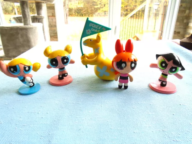 Lot Of Power Puff Girls Figures Pokey Bubbles Blossom Buttercup