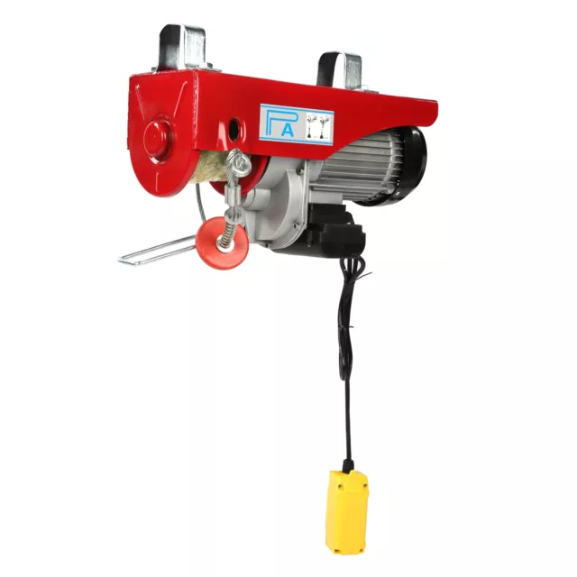 500KG-1000KG 1800W Electric Cable Winch Lifting Hoist W/18m Steel Wire Rope