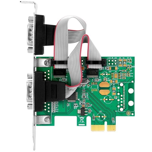 PCI-E 2-Port DB9 Serial RS232 Port PCI for PCIe Adapter Card WCH382