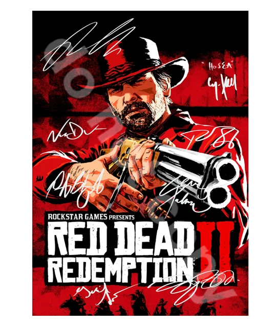 RED DEAD REDEMPTION Ii (Rdr2) Full Cast Signed Autograph Print A5 A4 A3 ...