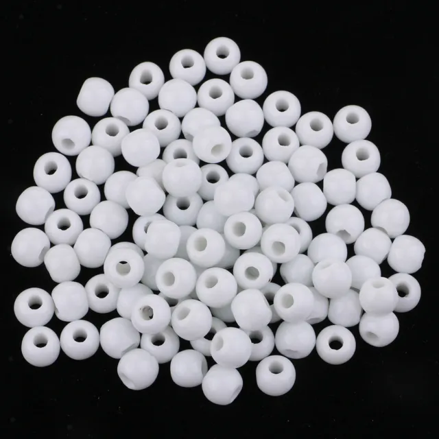 Weiße Runde Emaille lose Keramik Perlen Schmuck Charms machen