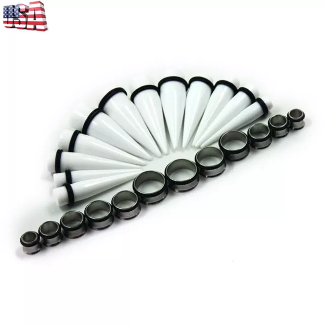 Quality 24X Big Gauge PLUGS & Ear Kit 00G-20mm Ear Stretching Kit Good Selling