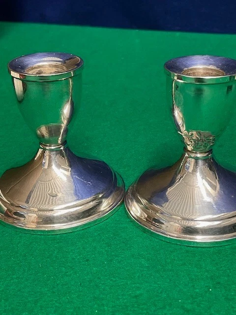 sterling silver candlesticks pair