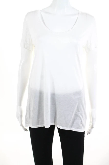 Twenty Womens Tee Shirt Size Extra Small White Rolled Sleeves $70 New