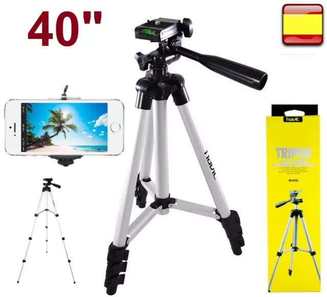 Trípode Portátil Para Camara Videocamara Prismaticos Moviles 40" Soporte 2.5kg