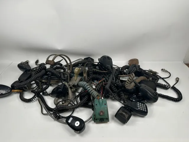 Lot of 28 HAM Radio Microphone's Handheld