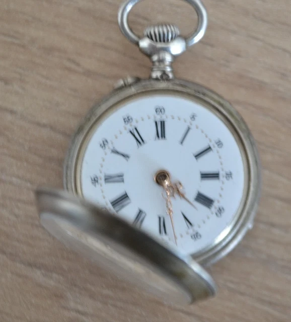 Montre Femme Ancienne Gousset Mécanique Dialma - Pendentif Boule Vintage Testée