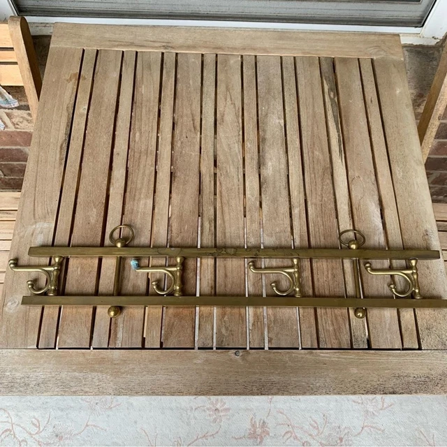 Vintage Coat Hooks Brass Wall-Mounted Hat Rack Organization Storage