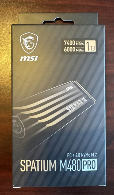 MSI SPATIUM M480 PRO 1TB SSD PCIe NVMe 2280 PCI-Express