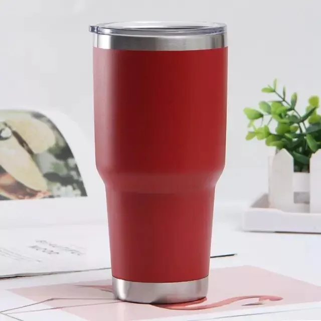 30 Oz Stainless Steel Insulated Tumbler Travel Mug For Hot Cold Coffee With Lid