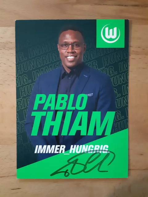 Pablo Thiam Autogrammkarte Original Signiert VFL Wolfsburg