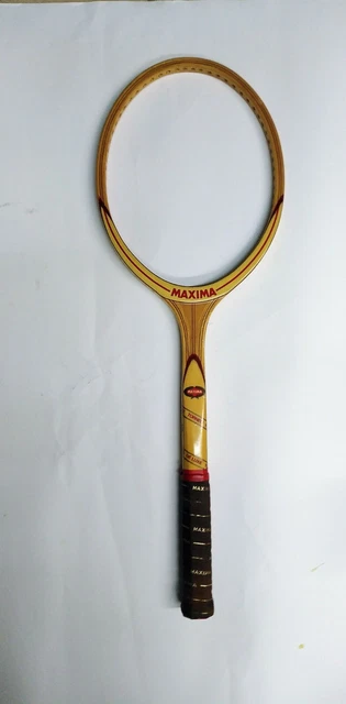 Raquette De Tennis Vintage Maxima Torneo De Luxe – Bois – Cadre Italien – Années 70