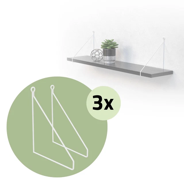 Lot De 2 Supports D'étagère En Métal, Style Corbeau, Blanc Cassé, Look Rustique (occasion, Un Fissuré)