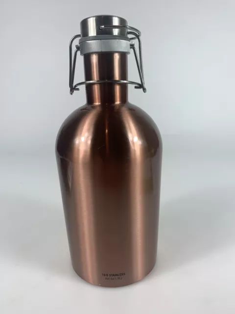 Stainless Steel 64oz Beer Growler Secure Swing Top