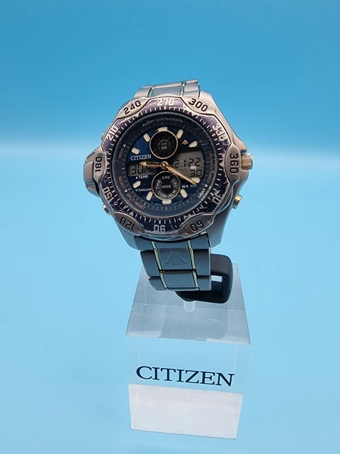 CITIZEN PROMASTER CHRONOGRAPH Titanium C710 Alarmfunktion Thermometer ...
