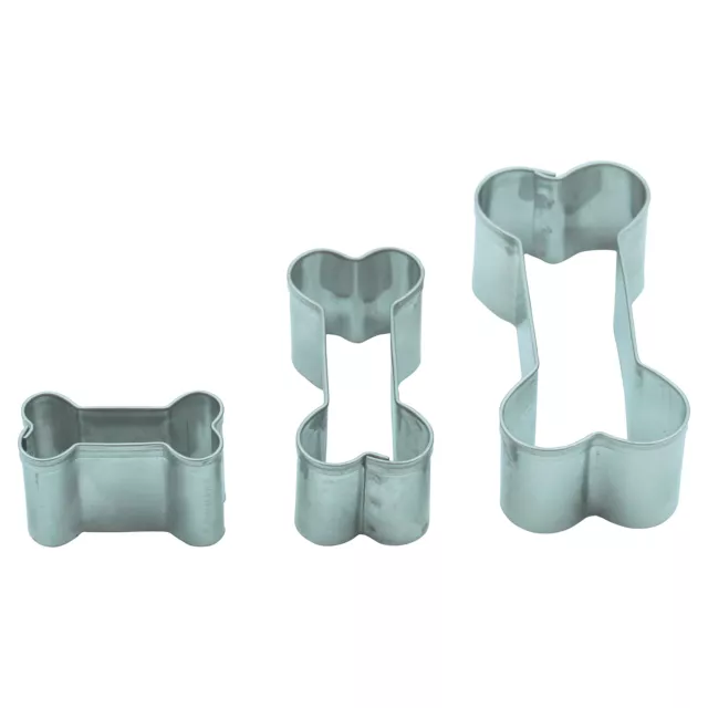 Ausstecher 3er Set Knochen 3/4,5/6cm Ausstechformen Hundekeksform Keksausstecher