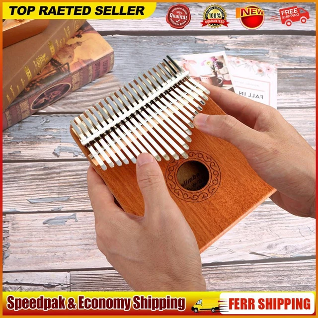 Mahogany 21 Key Kalimba Thumb Piano Mbira Musical Instrument Gift for Beginners