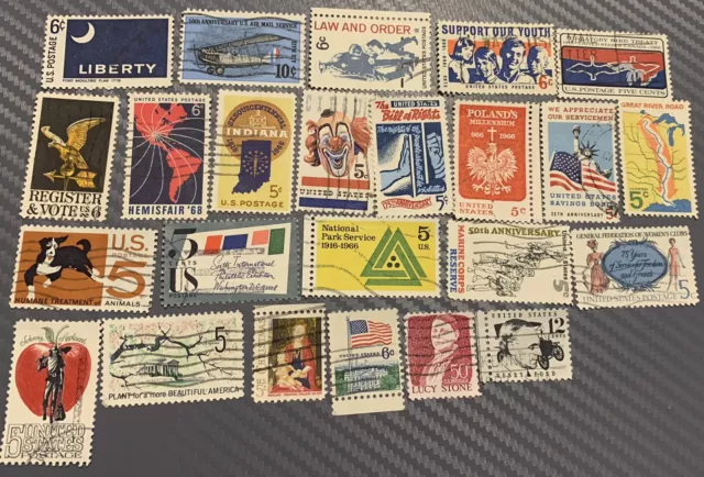 USA Stamps Used Mixed Lot X 24