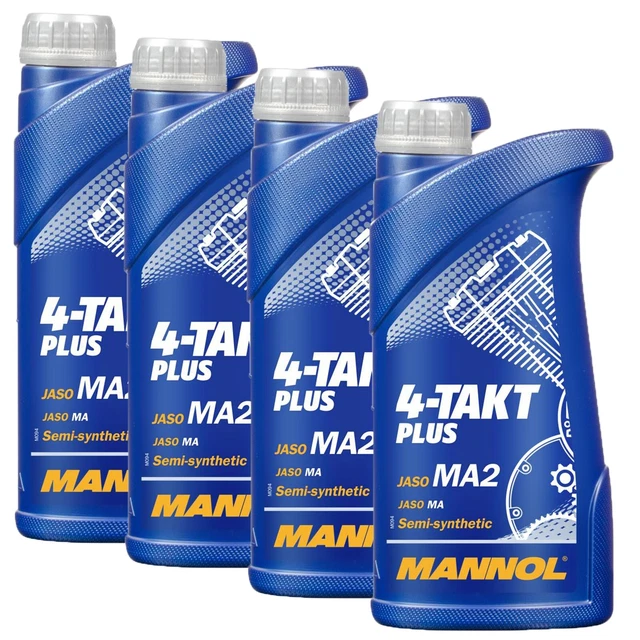 4 LITER MANNOL 10W-40 4-Takt Plus Motoröl Motorrad-Öl Jaso Ma M2 Api Sl ...