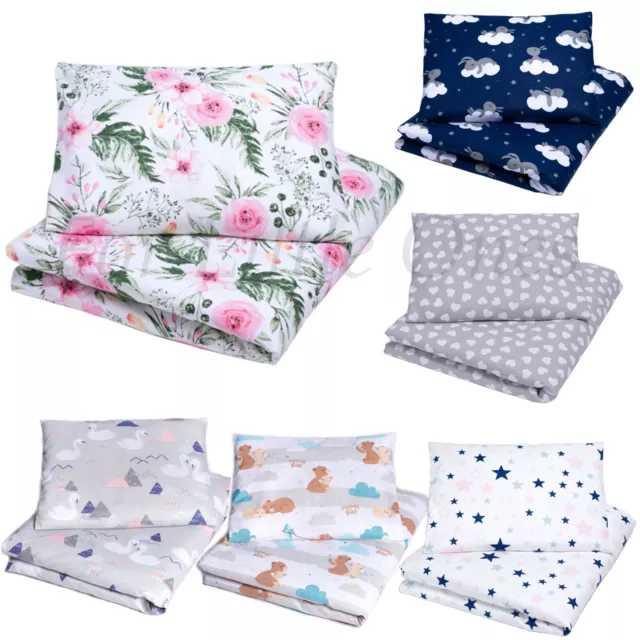 2 Piece Bedding Set Cot Bed Baby Toddler Junior Bed Duvet Cover Pillowcase