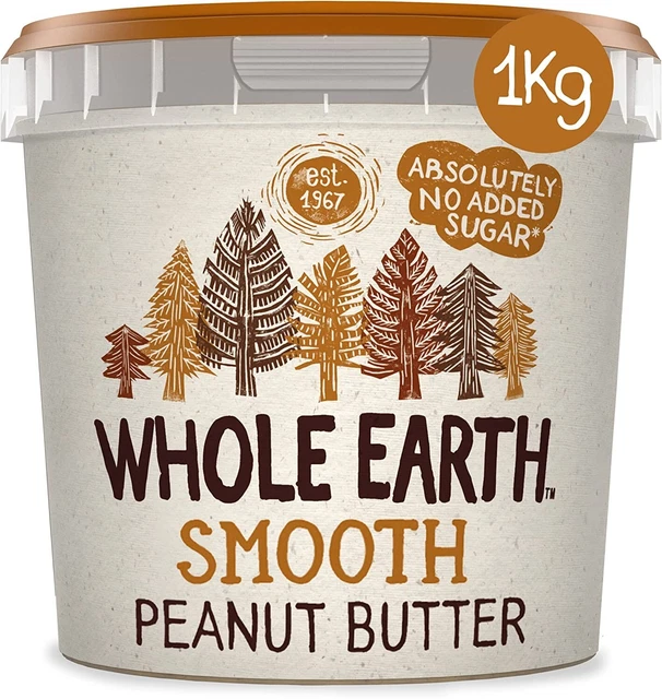 Whole Earth Crema di Arachidi Cremoso, Crema Spalmabile 100% Arachidi