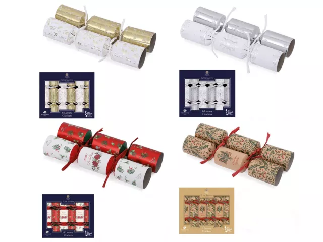 Luxury Christmas Crackers Mini Tom Smith Traditional Design Charity Eco Friendly
