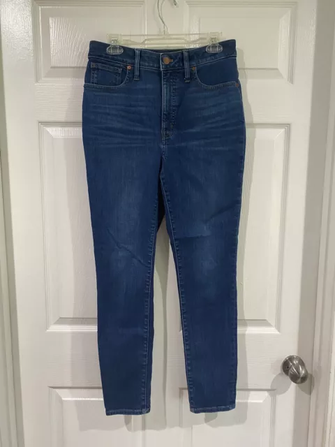 Madewell Jeans Womens 30 Blue Dark Wash Ankle Curvy High Rise Skinny Fit Casual